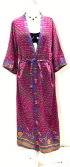 Festival Stall LTD Boho festival Clothing Boho Hippy Festival, Silk Beach Summer Cover Up Kimono robe dress UK 10 12 14 16