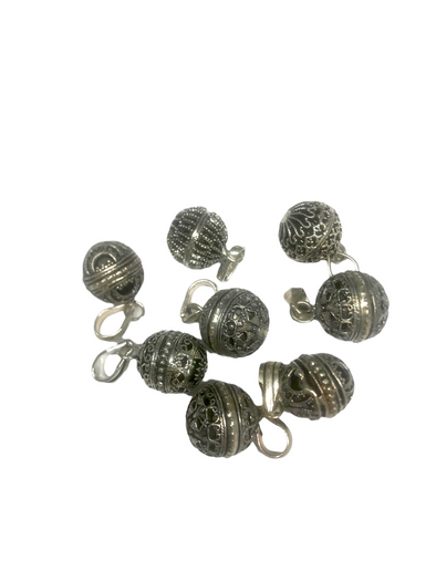Necklace SILVER Pendant Boho hippy Indian metal bell pendants Large