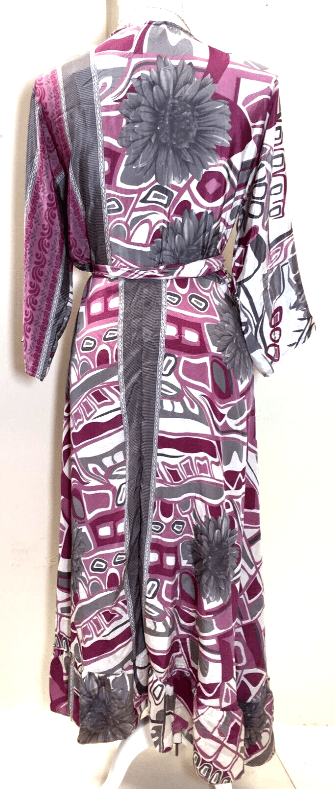 Festival Stall LTD Boho festival Clothing PURPLE DRESS Long Wrap summer Boho hippy Festival maxi Sari - Silk UK 8 10 12 14