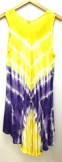 Festival Stall LTD Boho festival Clothing Boho hippy FREE SIZE umbrella YELLOW Summer sun Tye Dye Beach shift Dress