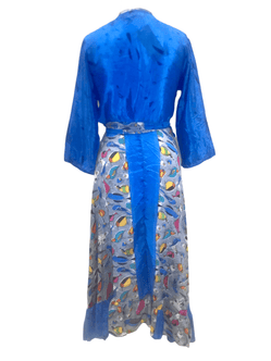 Festival Stall LTD Boho festival Clothing Long Wrap Dress pretty summer Boho hippy Festival maxi Sari - Silk UK 8 10 12 14