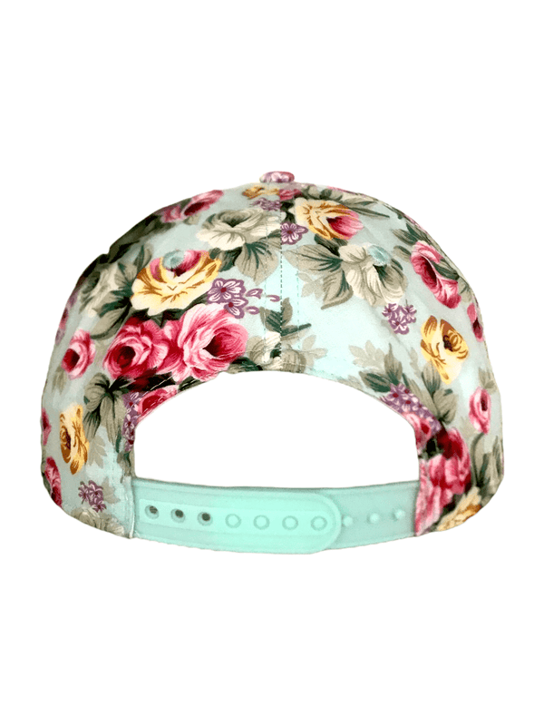 Festival Stall LTD Boho festival Clothing BASEBALL HAT Beach Festival Cap Blue Floral Print Unisex Summer Sun hippy boho