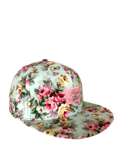 Festival Stall LTD Boho festival Clothing BASEBALL HAT Beach Festival Cap Blue Floral Print Unisex Summer Sun hippy boho