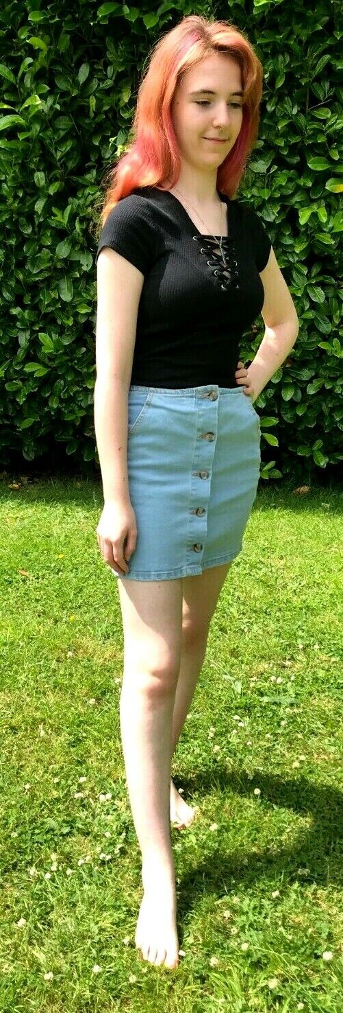 Festival Stall LTD Boho festival Clothing MINI SKIRT SEXY BLUE STONEWASHED DENIM Boho hippy stretch short summer S M L XL