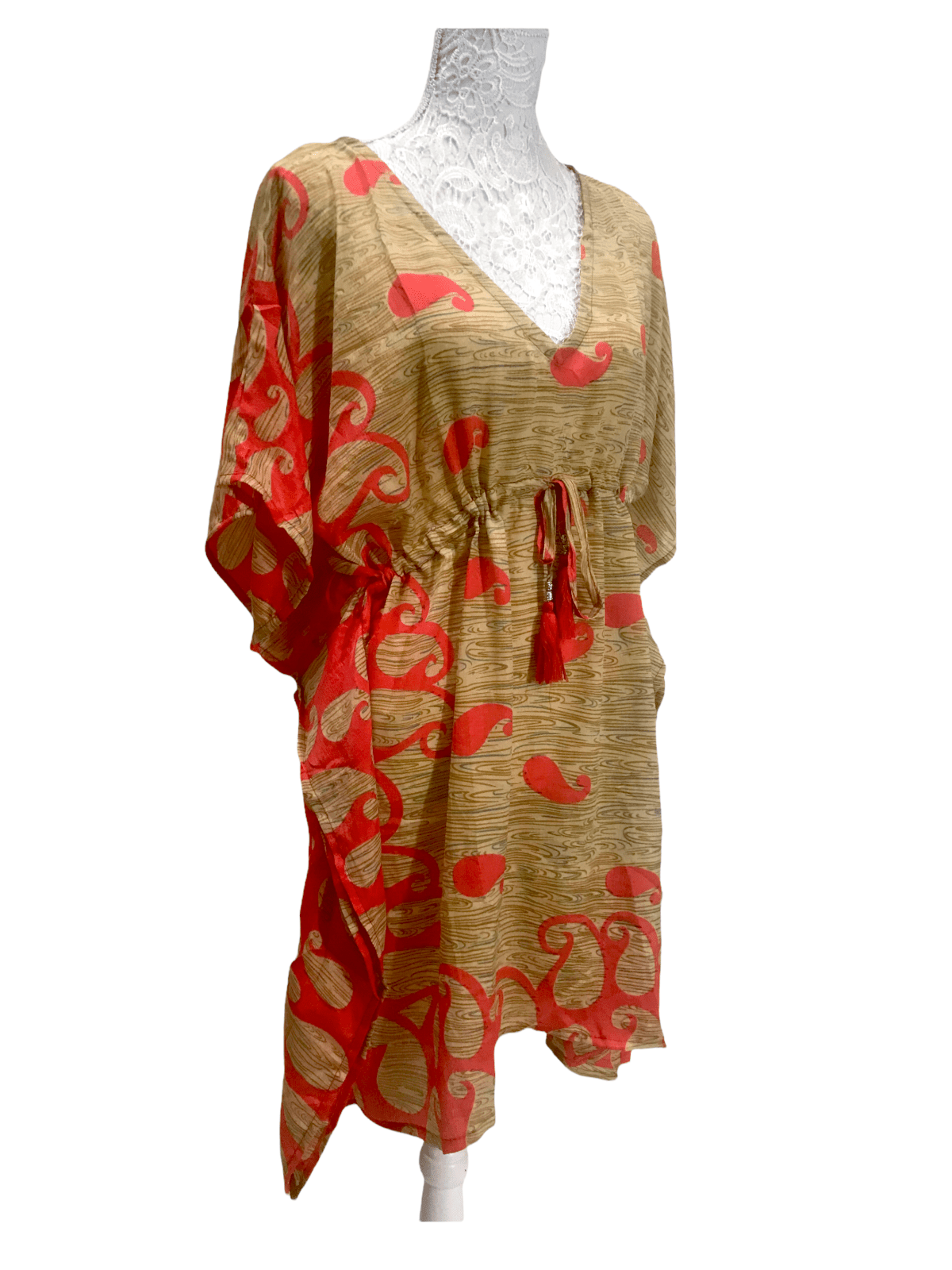 Festival Stall LTD Boho festival Clothing Tunic dress Kaftan Top Cover up Boho hippy festival Sari Silk One Size 8 - 18