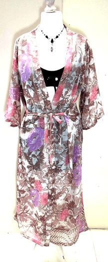 Festival Stall LTD Boho festival Clothing Boho Hippy Festival, Silk Beach Summer Cover Up Kimono robe dress UK 10 12 14 16