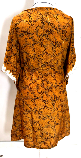 Boho hippy, festival Sari Silk Long Tunic, Kaftan Top Cover up dress UK 8 - 12