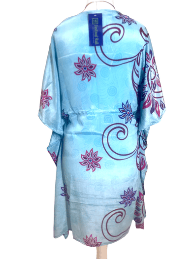 Festival Stall LTD Boho festival Clothing Dress Tunic Kaftan Top Cover up Boho hippy, festival Sari Silk short UK 8 - 12