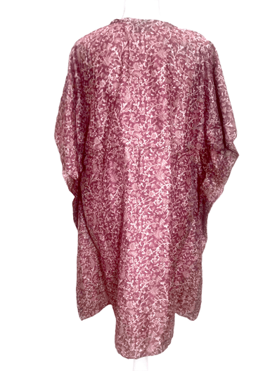 Festival Stall LTD Boho festival Clothing Long Tunic Kaftan Top Cover up dress Boho hippy vintage Sari Silk ONE SIZE 8 - 18