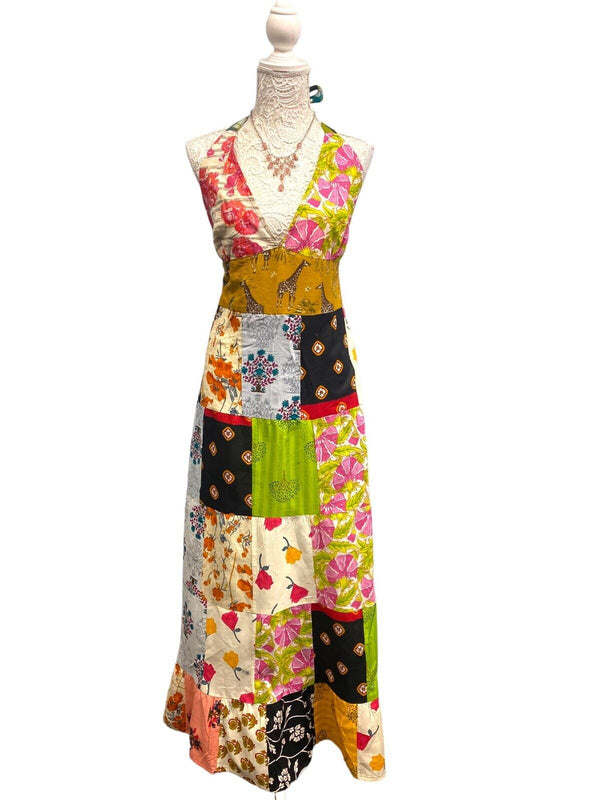 Festival Stall LTD Boho festival Clothing LONG DRESS maxi Boho Pixie fairy Festival Hippy hippie party patchwork ONE SIZE