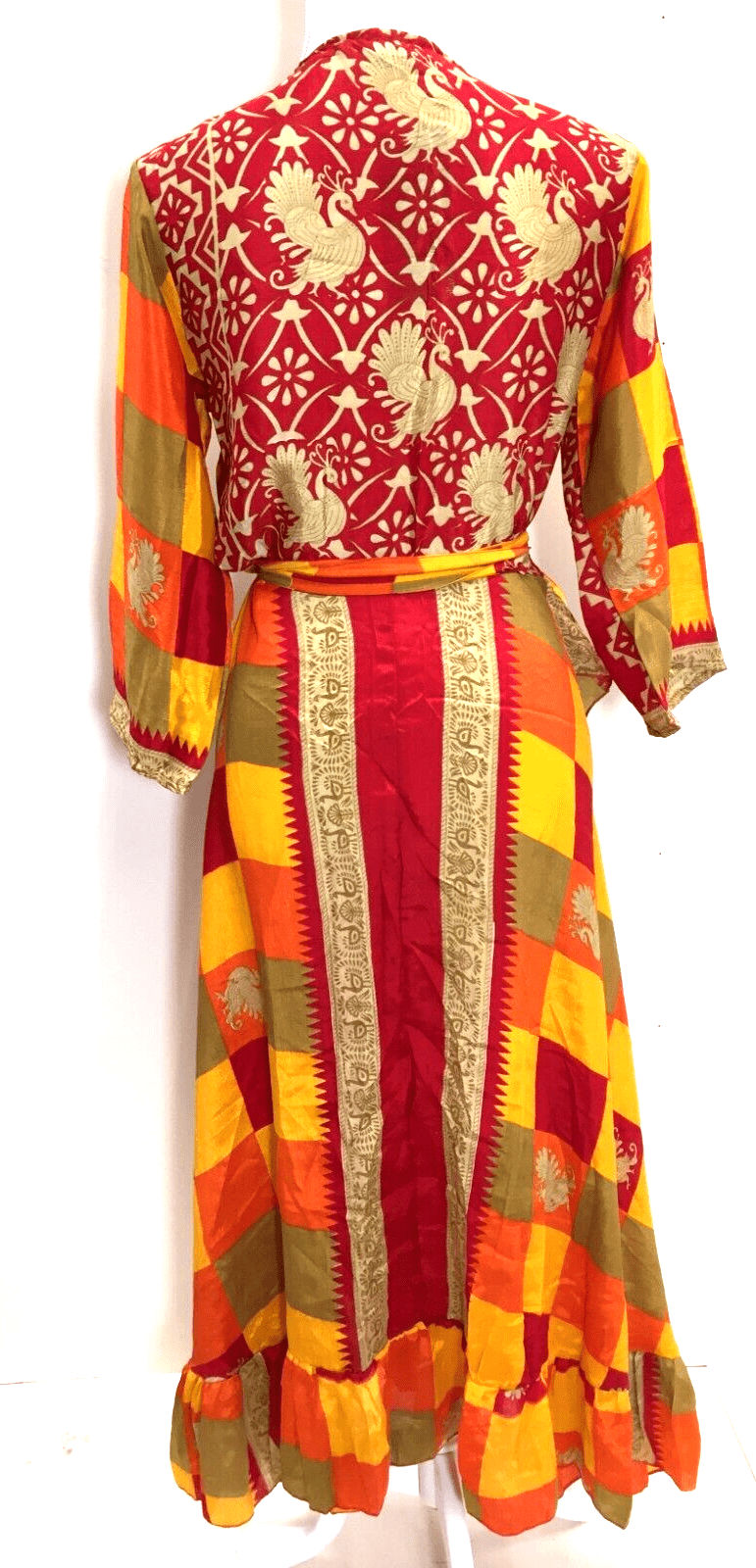 Festival Stall LTD Boho festival Clothing Long Wrap Dress pretty summer Boho hippy Festival maxi Sari - Silk UK 8 10 12 14