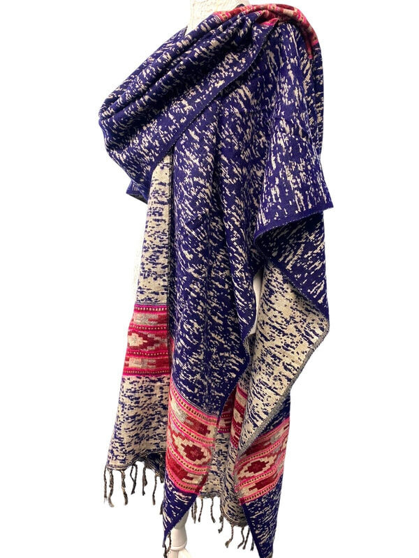 Festival Stall LTD Boho festival Clothing Shawl throw cape wrap wool blanket warm Nepalese yoga festival hippie boho