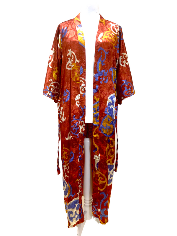 Kimono Robe dressing gown wrap Hippy Festival Sari Silk Beach Cover Up 8-14 gift