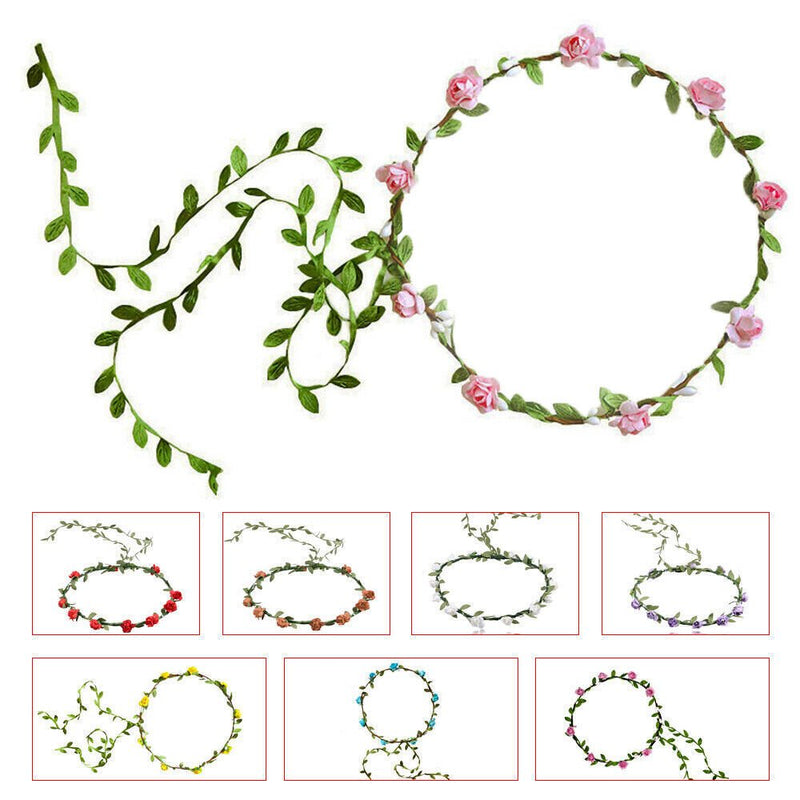 Festival Stall LTD Boho festival Clothing Hair Band Festival boho hippy Party Rose Flower Loop Floral Garland Crown Wreath