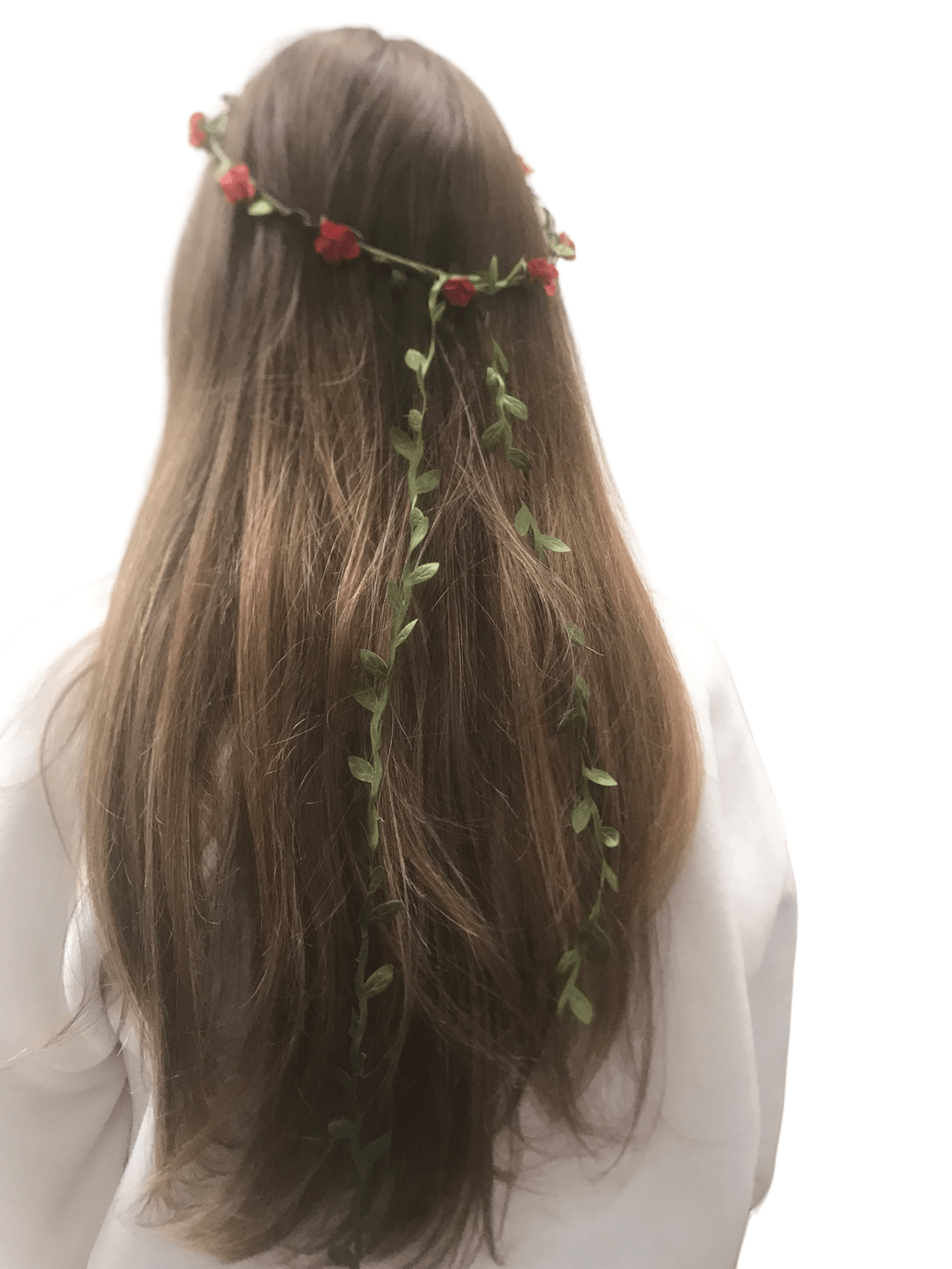 Festival Stall LTD Boho festival Clothing Hair Band Festival boho hippy Party Rose Flower Loop Floral Garland Crown Wreath