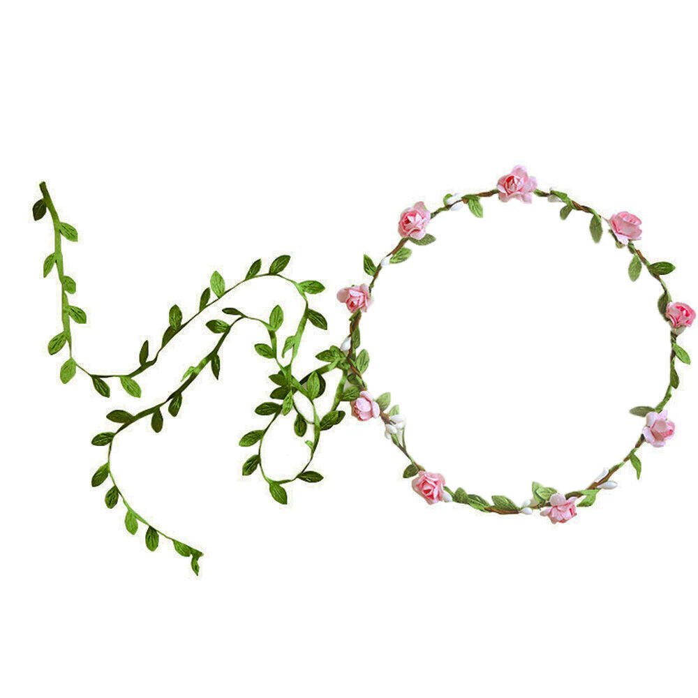 Festival Stall LTD Boho festival Clothing Hair Band Festival boho hippy Party Rose Flower Loop Floral Garland Crown Wreath