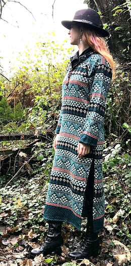 Boho Hippie Ethnic Indian Winter Kurta long Dress Tunic 6 8 10 12 14 16  M L XL