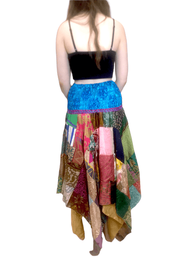 Festival Stall LTD Boho festival Clothing Patchwork SKIRT Dress long boho hippie Festival pixie gypsy summer sun One Size.