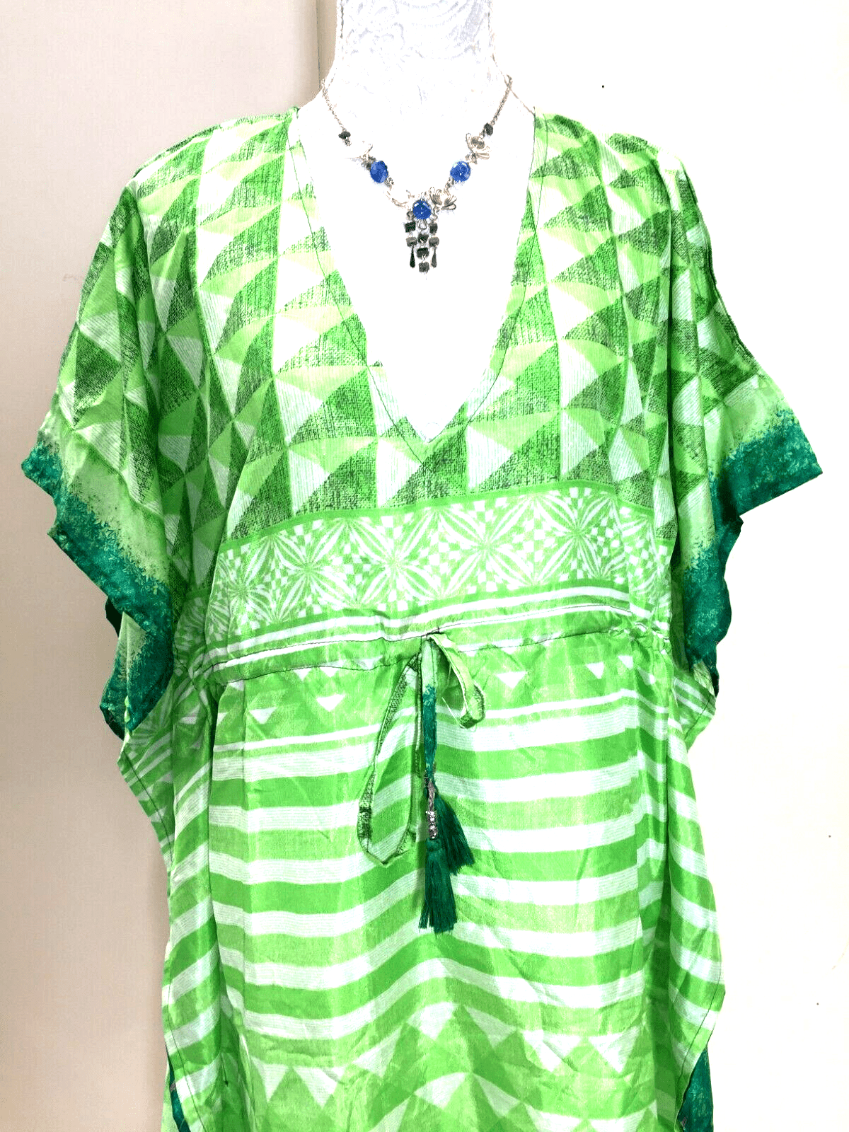 Festival Stall LTD Boho festival Clothing Kaftan Tunic Dress Top blouse Boho hippy festival Sari Silk Cover up UK 8 - 18