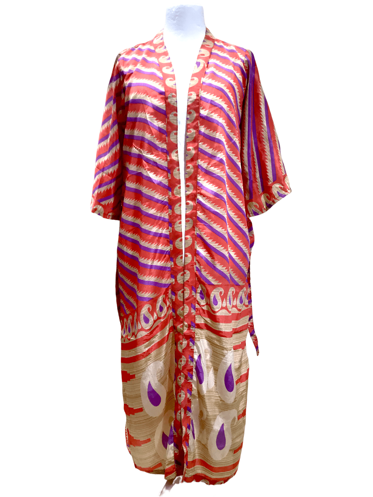 Festival Stall LTD Boho festival Clothing Boho Hippy Festival, Silk Beach Summer Cover Up Kimono robe dress UK 10 12 14 16