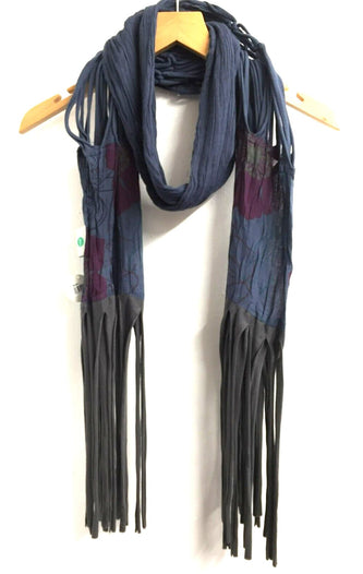 Long length, crinkle, cotton, grey, jade, purple, fringed, knotted, goth, boho hippy festival style, fashion scarf, wrap, pashmina