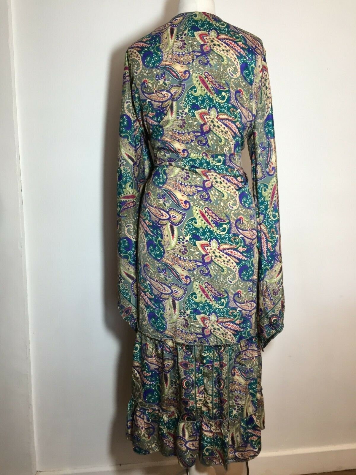 Festival Stall LTD Boho festival Clothing Kimono Wrap dress , Boho hippy festival style, Pink & Blue, Beach cover up, duster coat, Kaftan, UK 8 - 18 US 4 - 14