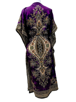 Boho hippy summer kaftan cover up beach robe maxi dress purple amethyst uk 8 10 12 14 16 18 us 4 6 8 10 12 14