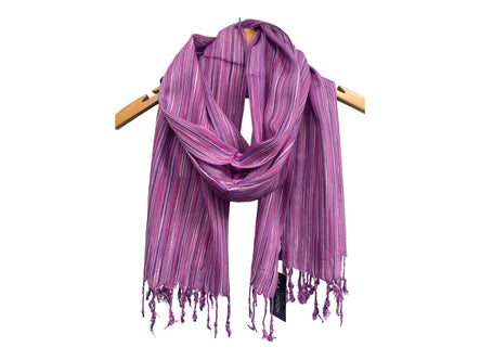 PRETTY PINK PURPLE striped HLA of LONDON scarf wrap pashmina gift present