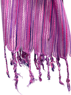 PRETTY PINK PURPLE striped HLA of LONDON scarf wrap pashmina gift present