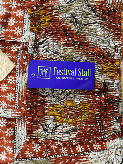 Festival Stall LTD Boho festival Clothing Pretty Rust SILK Crop Top sexy Boho Hippy Festival summer sun vest UK 8 10 12