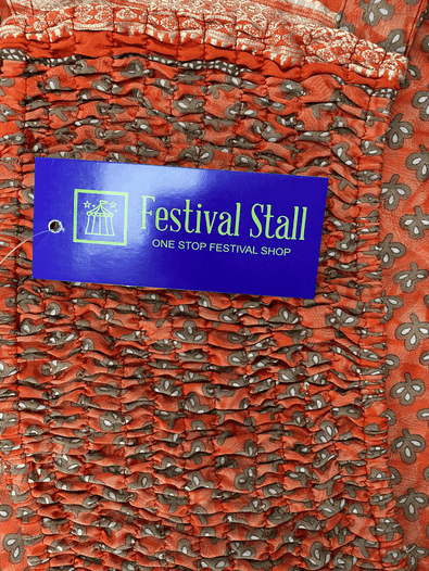 Festival Stall LTD Boho festival Clothing Pretty Coral SILK Crop Top sexy Boho Hippy Festival summer sun vest UK 8 10 12