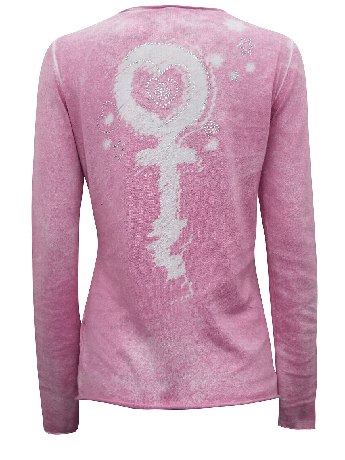 Festival Stall LTD Boho festival Clothing Pink cotton feminine Cardigan, Boho Hippy soft warm hearts & diamonte UK 10 12