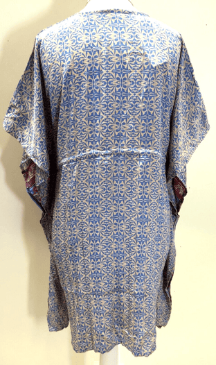 Festival Stall LTD Boho festival Clothing Tunic, Kaftan Top Cover up dress Boho Hippy, festival long Sari Silk UK 8 - 18