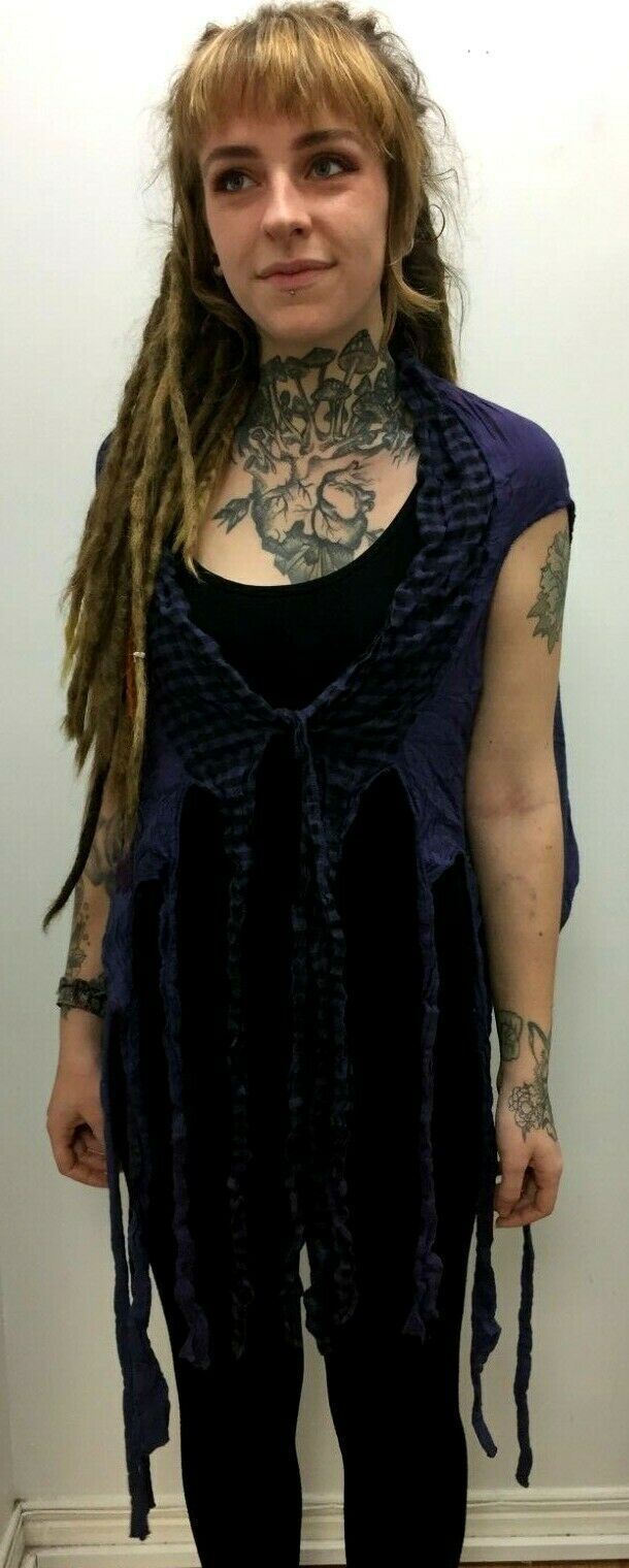 Festival Stall LTD Boho festival Clothing Scarf wrap pashmina shawl Boho hippy emo goth festival DREADLOCK PURPLE gift