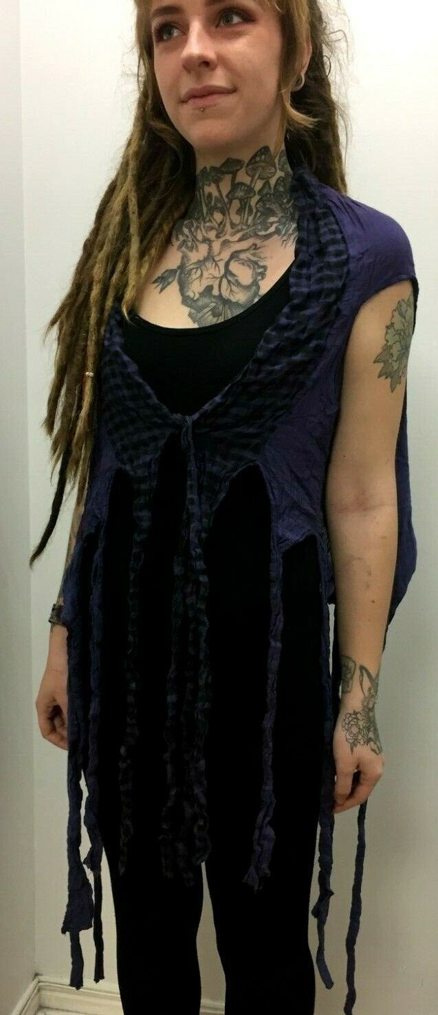 Festival Stall LTD Boho festival Clothing Scarf wrap pashmina shawl Boho hippy emo goth festival DREADLOCK PURPLE gift