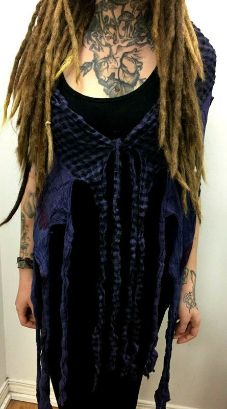 Festival Stall LTD Boho festival Clothing Scarf wrap pashmina shawl Boho hippy emo goth festival DREADLOCK PURPLE gift