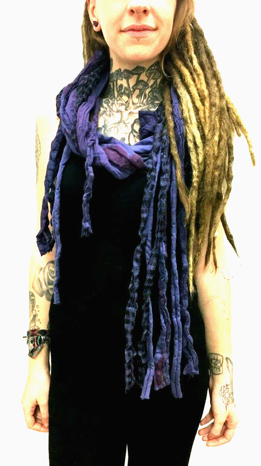 Scarf wrap pashmina shawl Boho hippy emo goth festival DREADLOCK PURPLE gift