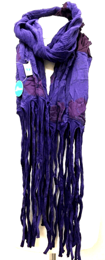 Festival Stall LTD Boho festival Clothing PURPLE wrap SCARF, funky tassel Boho Hippy Dreadlock Festival style present gift