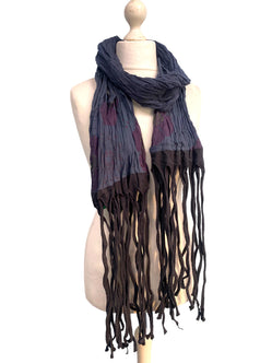 GREY wrap SCARF, tassel funky Boho Hippy Dreadlock Festival style present gift