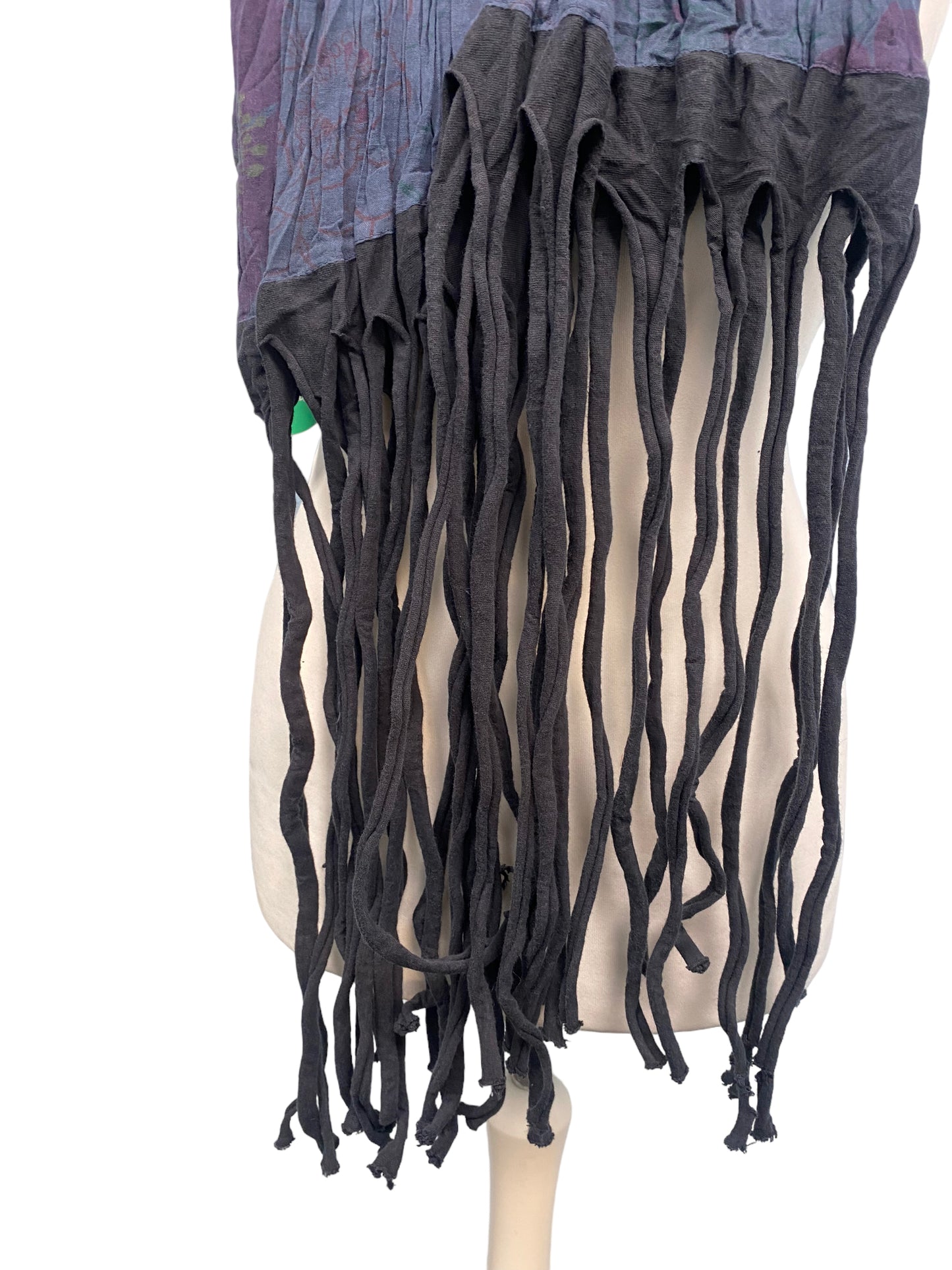 GREY wrap SCARF, tassel funky Boho Hippy Dreadlock Festival style present gift