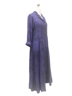 Festival Stall LTD Boho festival Clothing Purple LONG Dress, Boho hippy Festival style, print, Purple & red summer maxi UK 8 - 14