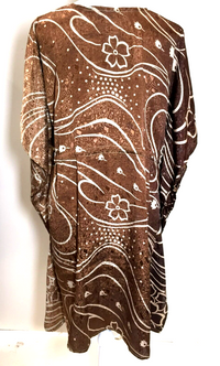 Festival Tunic DRESS Top Blouse Kaftan Boho hippy Sari Silk Cover up UK 8 - 18