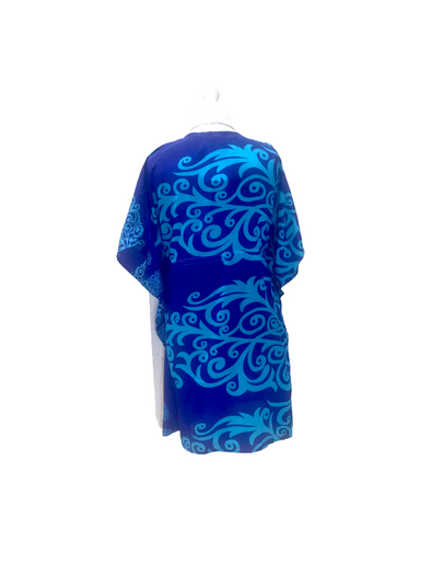 Boho hippy, festival Sari Silk Long Tunic, Kaftan Top Cover up dress UK 8 - 18