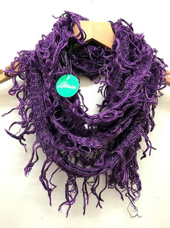 PURPLE scarf wrap, Boho hippy goth emo festival style, funky shaggy pashmina present GIFT