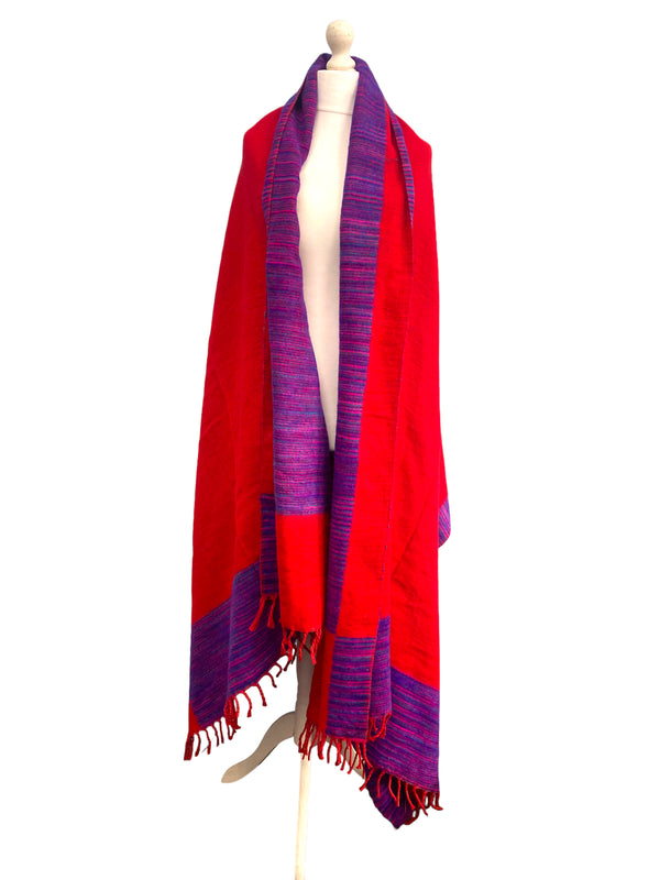 Shawl blanket poncho warm scarf  wrap yoga meditation hippy boho pashmina fleece