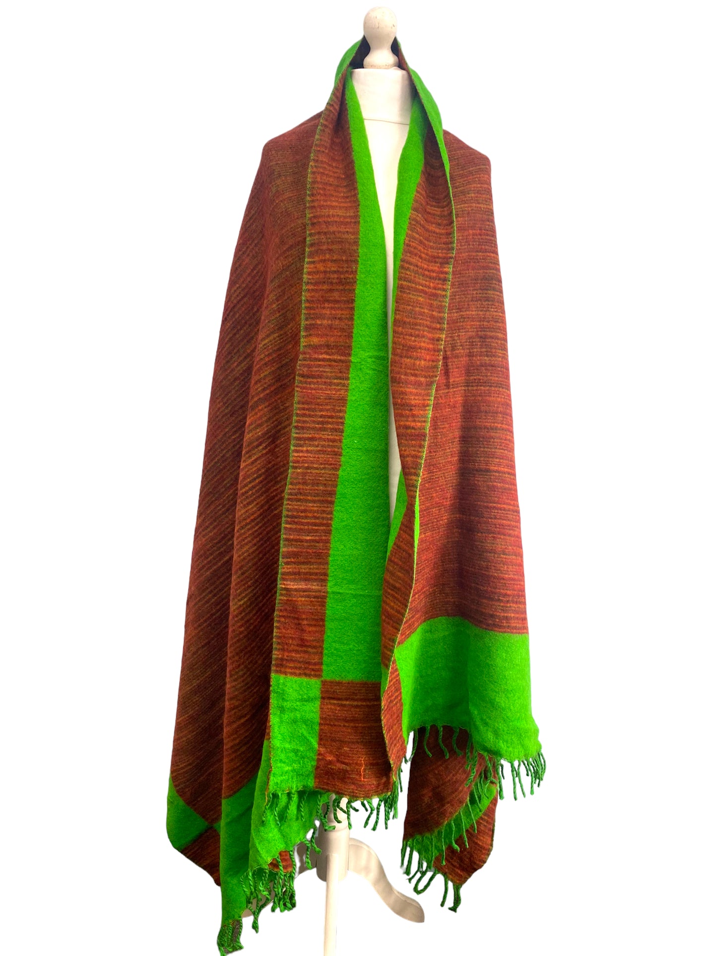 Shawl  Poncho blanket warm scarf wrap yoga meditation hippy boho pashmina fleece