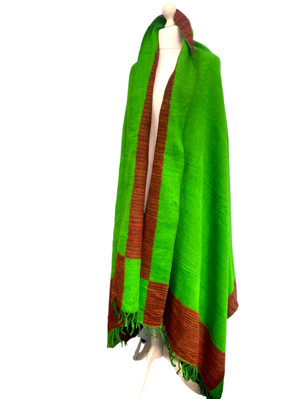 Shawl  Poncho blanket warm scarf wrap yoga meditation hippy boho pashmina fleece