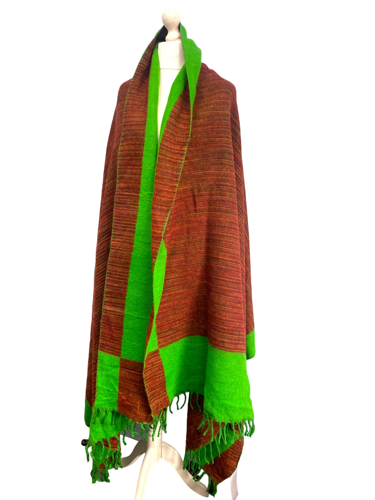 Shawl  Poncho blanket warm scarf wrap yoga meditation hippy boho pashmina fleece