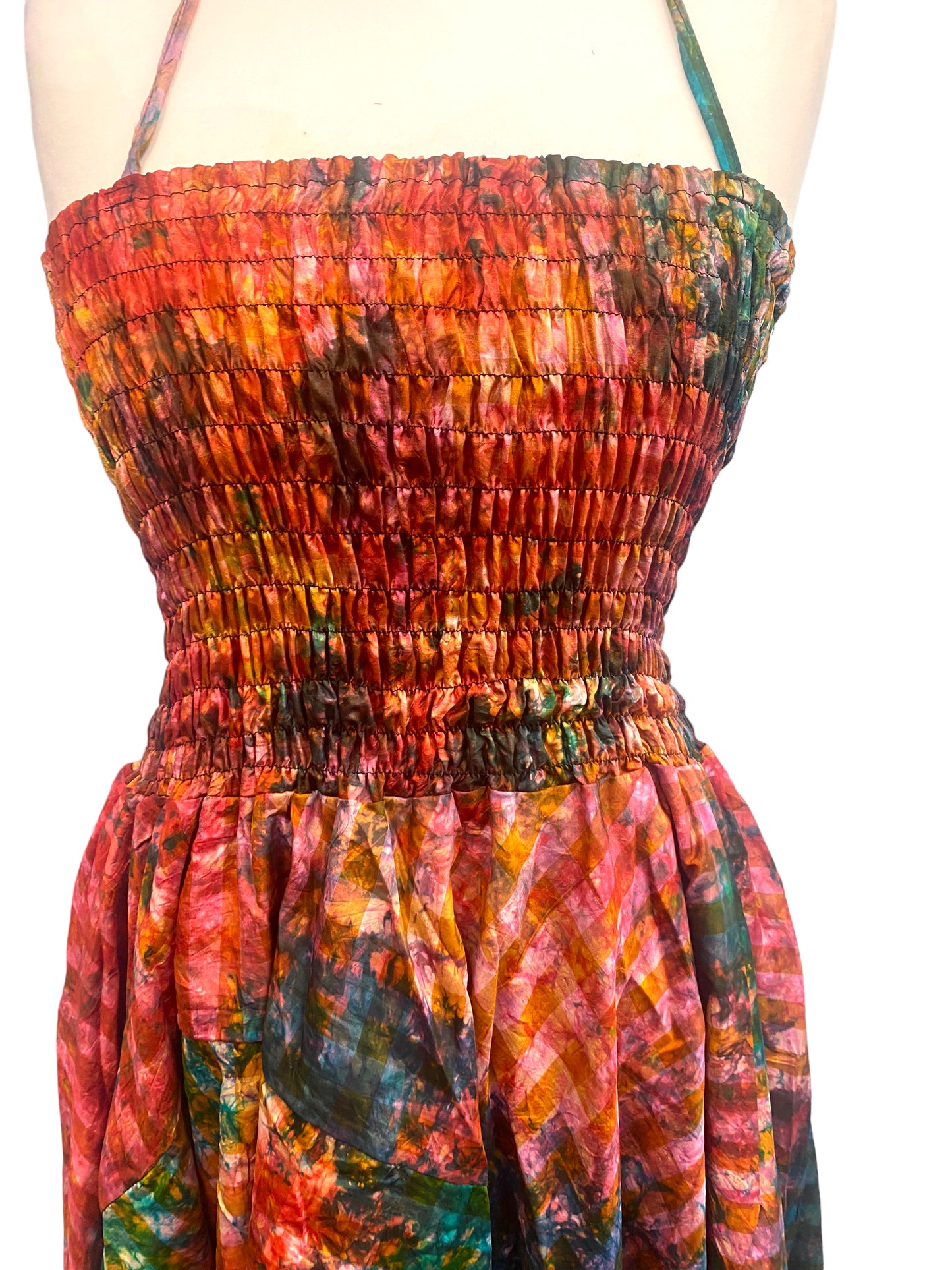 Festival summer Dress Sexy Boho Pixie SILK hanky hem FIRE Hippy gypsy sun 8-14