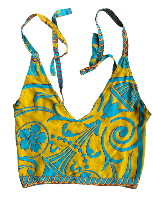 Pretty Crop Top sexy Boho Hippy Festival summer sun vest A B cup UK 8 10 12